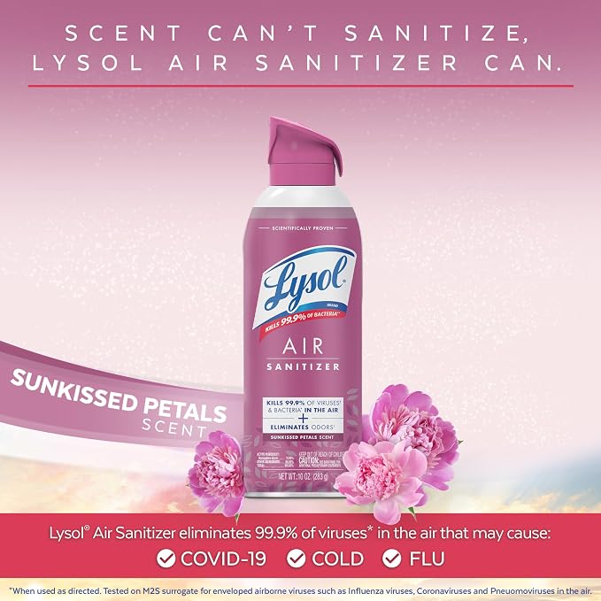 Lysol Air Sanitizer Spray with Odor Eliminator - Image 3
