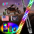 Nilight 2PCS 6FT RGB LED Whip Light, Remote App Control w/DIY Chasing Patterns by Nilight