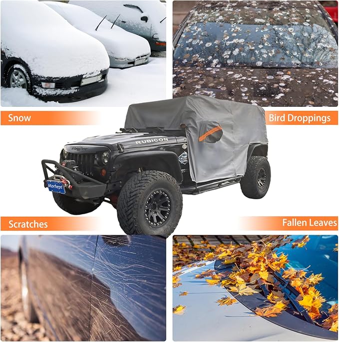Cab Cover for Jeep Wrangler JK JL 4 Door 2007-2025, Waterproof Wrangler Rain - Image 6