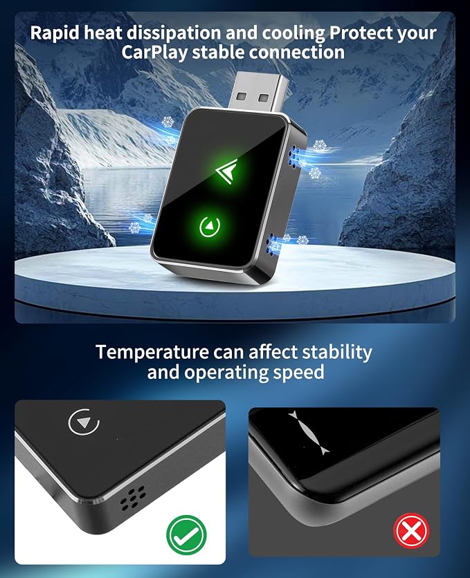 Carplay Wireless Adapter, 2 in1 Carplay & Android Auto 2025 Upgraded Wireless - Image 6