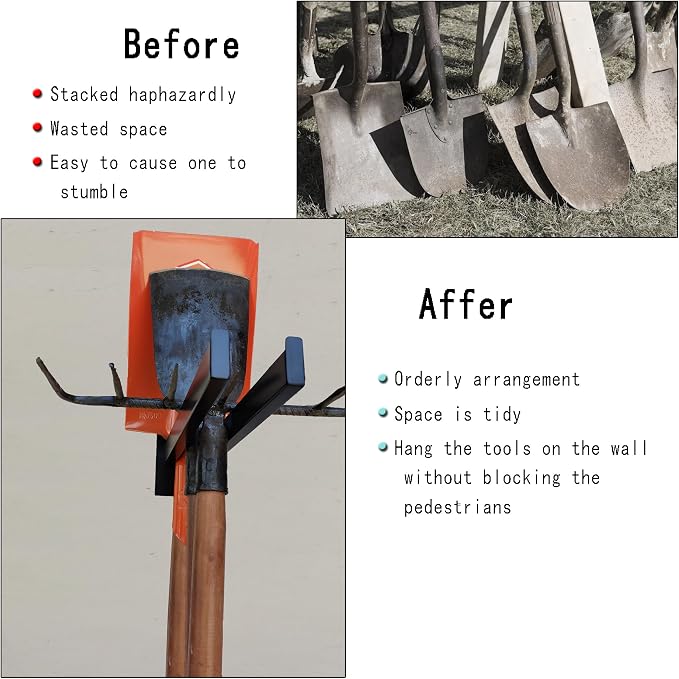 Garden Tool Rack, Wall-Mounted Organizer - Image 5