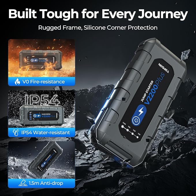 Car Battery Jump Starter and Battery Tester TOPDON 2-in-1 2200A Peak Jump - Image 5