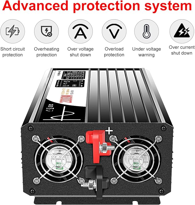 Xijia 2000W Pure sine Wave Power Inverter dc 12v to 110v/120V ac 60HZ - Image 7