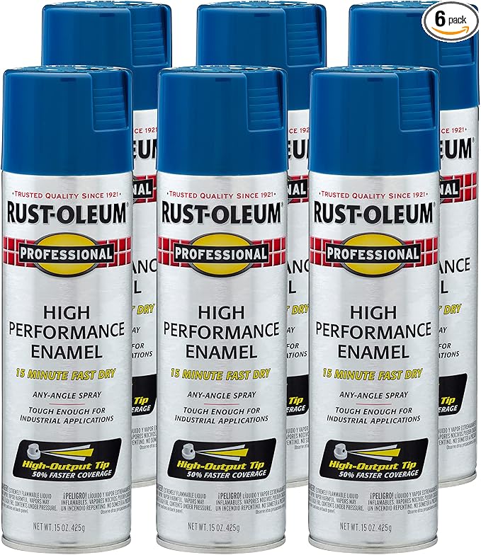 Rust-Oleum 7527838-6PK Professional High Performance Enamel Spray Paint by Rust-Oleum