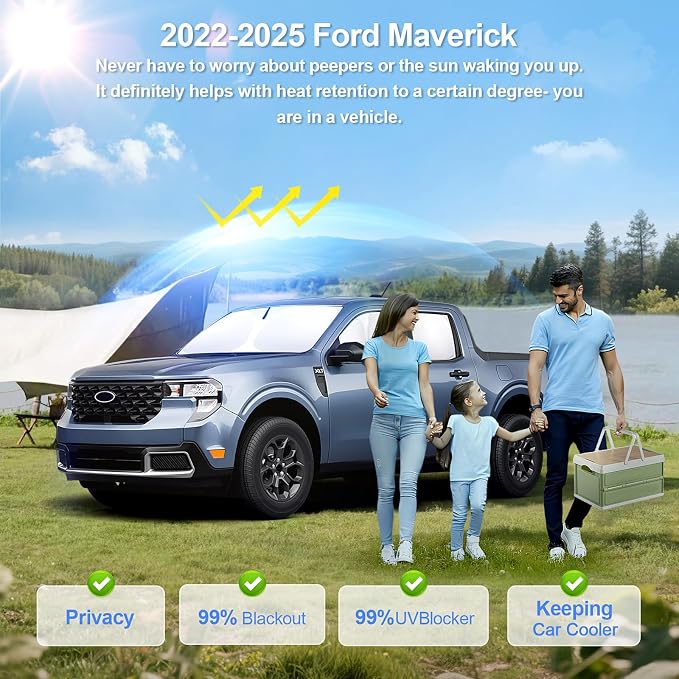 6pcs Car Window Shades for Ford Maverick2022-2024 2025 Accessories, Windshield - Image 2