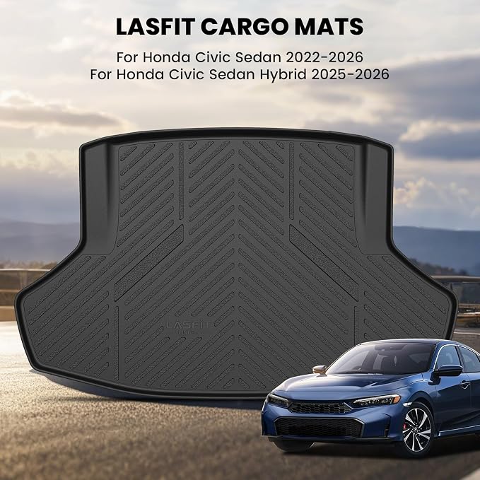 LASFIT Trunk Mat for Honda Civic Sedan 2022-2026 & Civic Sedan Hybrid 2025-2026 - Image 2
