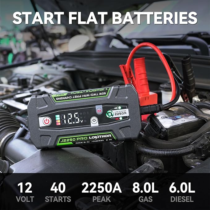 J2250 PRO Jump Starter with ConnectMax, 2250A LiFePO4 Car Starter Battery - Image 2