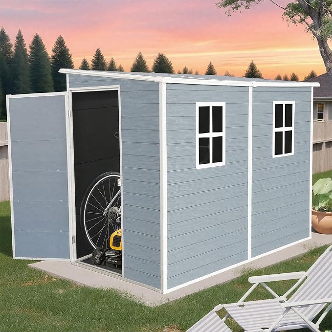 4x8 FT Outdoor Storage Resin Shed by Unknown