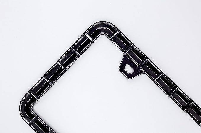 Creathome 3D Brilliance Black License Plate Frames, Pure Zinc Alloy Metal - Image 6