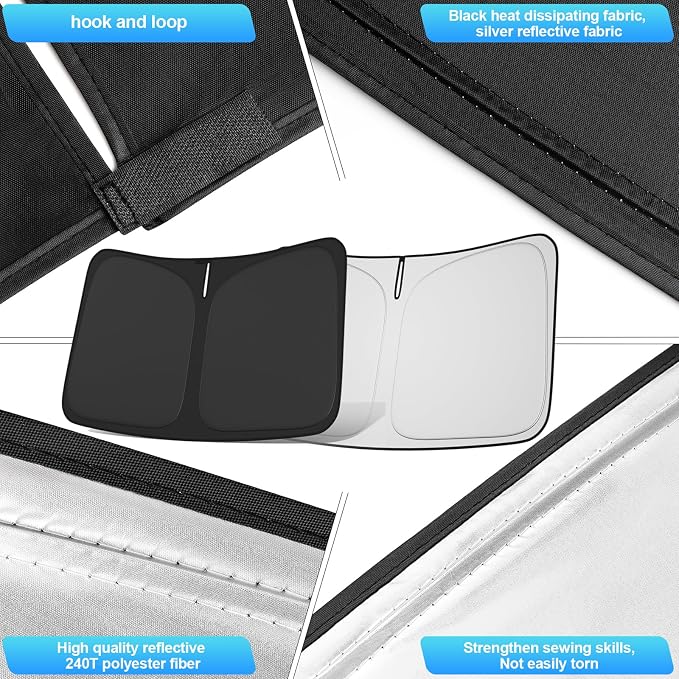 Windshield Sun Shade for Buick Encore GX 2020-2025 4-Layer Front Window Shade - Image 6