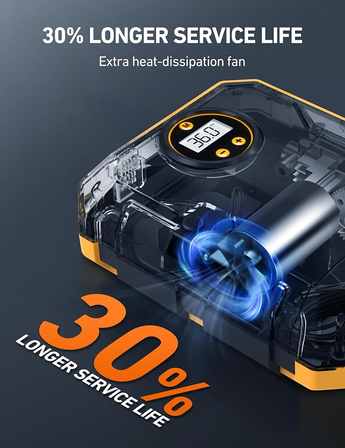 AstroAI Tire Inflator Air Compressor 12V DC Portable Air Compressor Car - Image 5