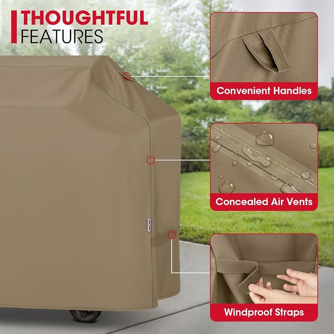 Unicook 55 Inch Grill Cover for Outdoor Grill, Heavy Duty Waterproof Gas BBQ - Image 6