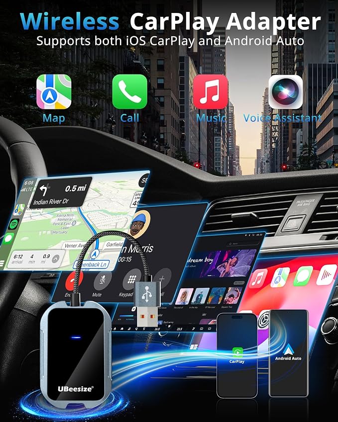 UBeesize Wireless CarPlay Adapter – Seamless Wireless Upgrade - Image 2