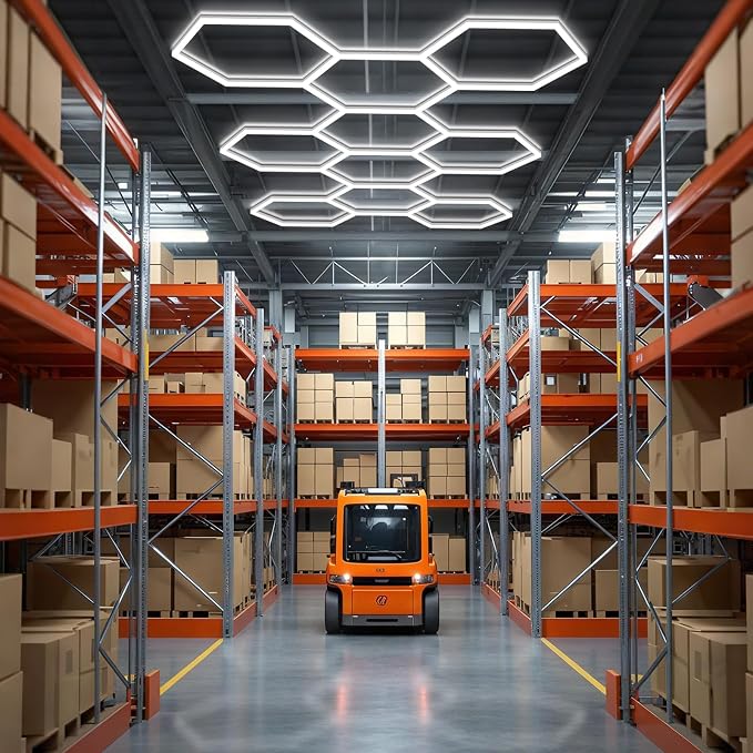 BRILLIHOOD Hexagon Garage Lights, LED Honeycomb Lights Ceiling, 6500K Super - Image 6