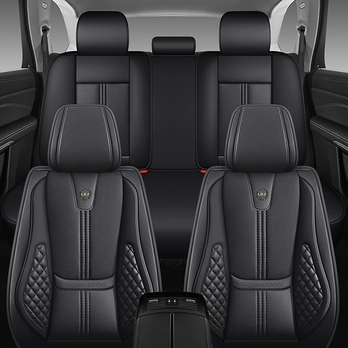 Car Seat Covers Full Set, Easy Install Luxury Leather Automotive Seat Covers - Image 8