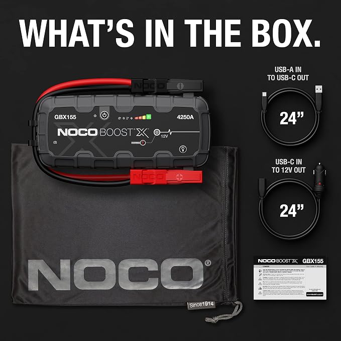 NOCO Boost X GBX155: 4250A UltraSafe Jump Starter – 12V Lithium Battery Booster - Image 7