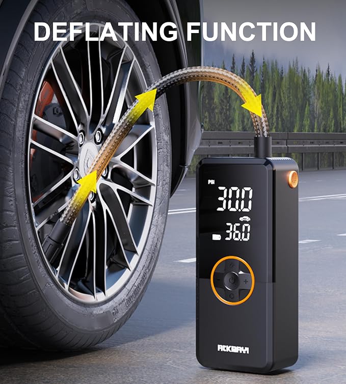 Tire Inflator Portable Air Compressor, 150PSI Air Pump - Image 3