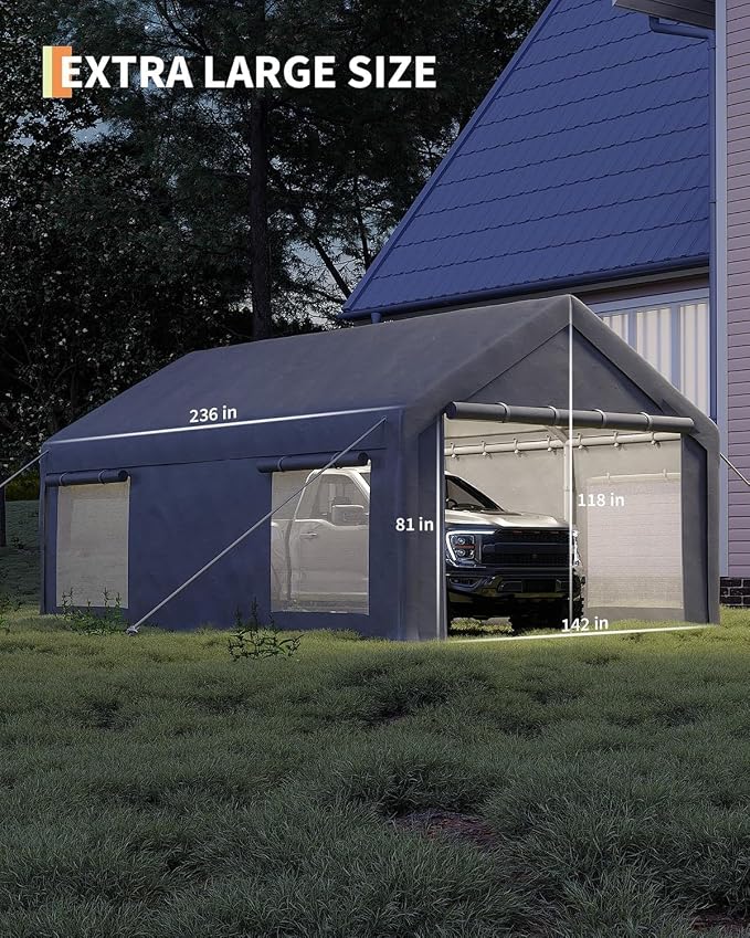 12 x 20FT Heavy Duty Carport - Image 3