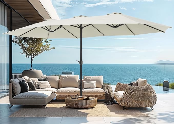 PHI VILLA 15ft Large Patio Umbrellas by PHIVILLAThepioneerofcomfortablehouseholdsupplies