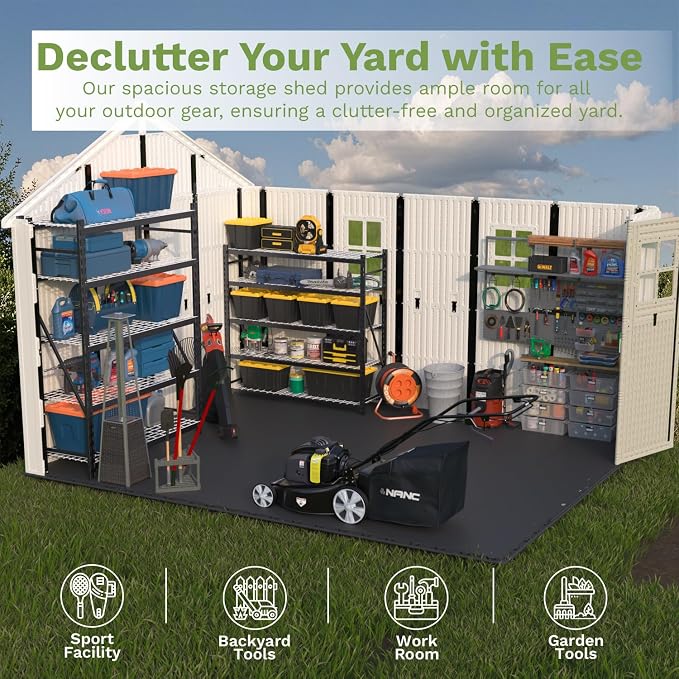 Patiowell 10x12 FT Outdoor Storage Shed - Image 3