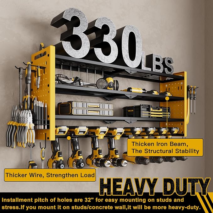 Power Tool Organizer Wall Mount, Cordless Drill Organizer, 4 Layers Large - Image 4