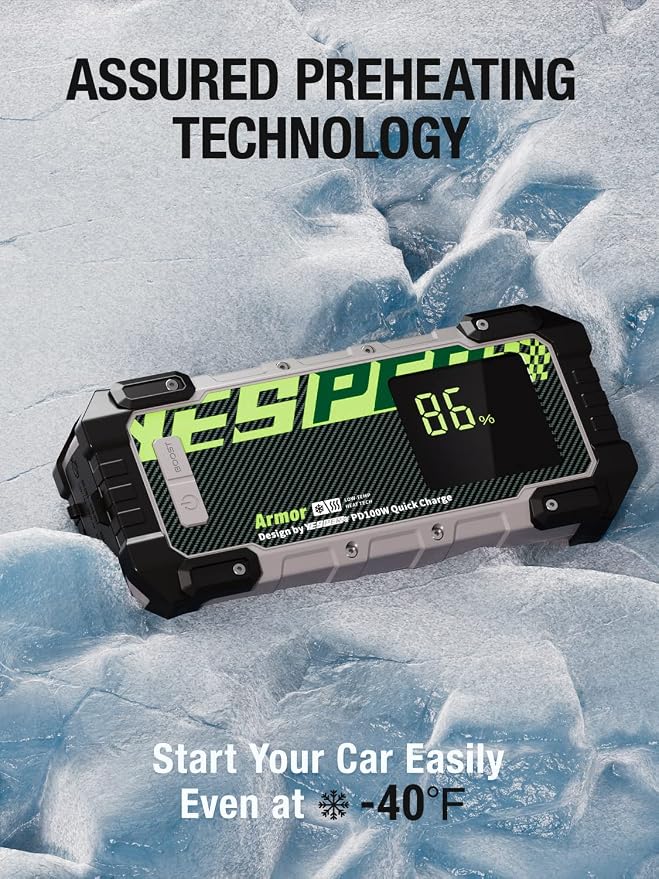 YESPER Car Jump Starter, 3000A Peak Portable Jump Starter - Image 2
