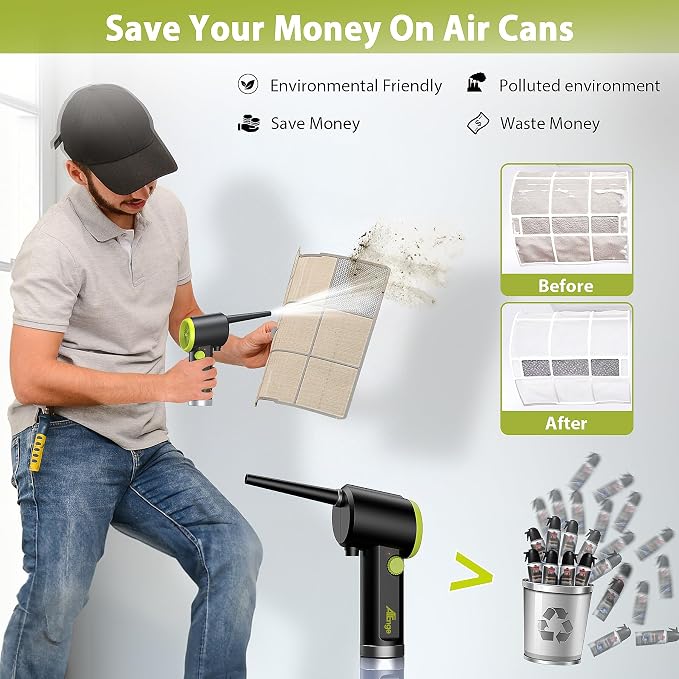 Compressed Air Duster, Electric Air Duster, Handheld Cordless Air Duster - Image 3