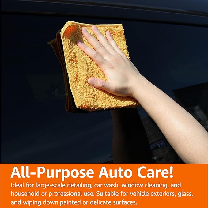Amazon Basics Microfiber Car Drying Towels, Lint Free, Scratch Free, Highly - Image 6