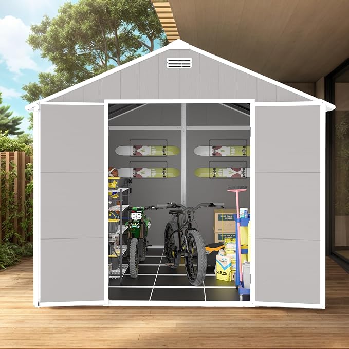 MyVoice 10x8 FT Outdoor Resin Storage Shed - Image 9
