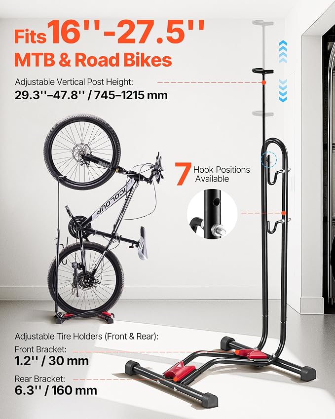VEVOR Bike Rack, Upright Bike Stand Floor - Image 2