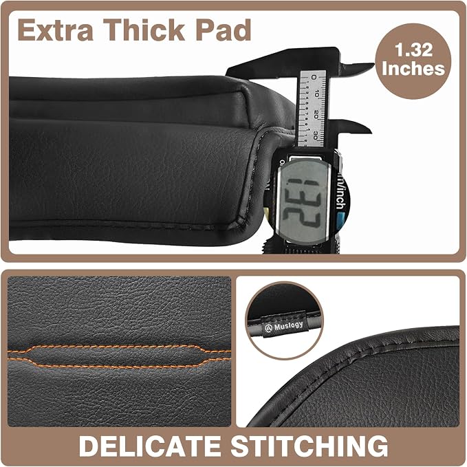 Muslogy Center Console Cover Extra Thick Armrest Pad Compatible - Image 3