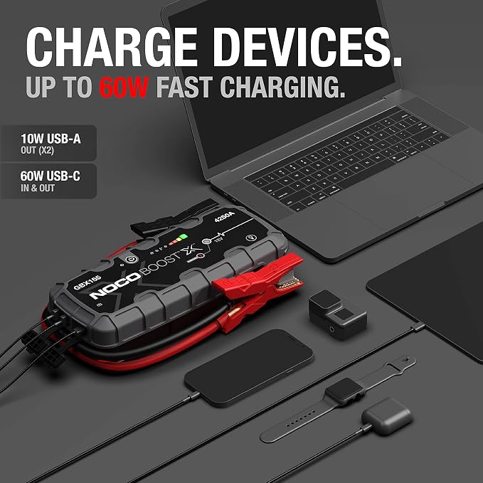 NOCO Boost X GBX155: 4250A UltraSafe Jump Starter – 12V Lithium Battery Booster - Image 5