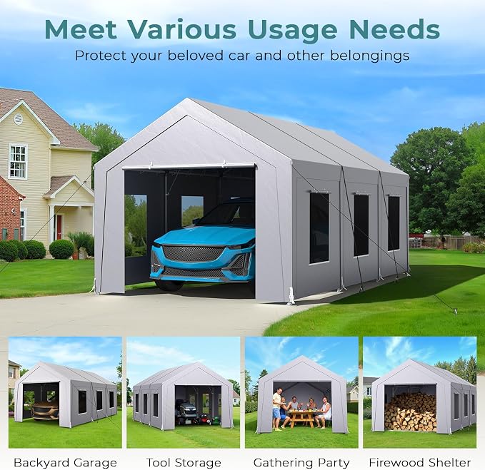 Carport 10x20 ft Heavy Duty, Car Port - Image 6