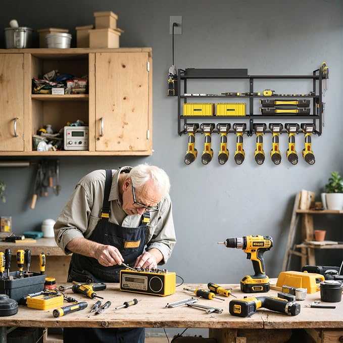 ‌Heavy Duty 4-Layer Power Tool Organizer Wall Mount - Image 7