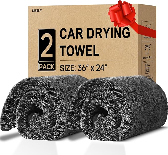 2 Pack Microfiber Towels Extra Large Ultra Absorbent Drying Towel by PBHEPJ