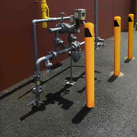 46 inch High Pour in Place Steel Bollard Post, 5-1/2" OD Safety Bollard Yellow - Image 5