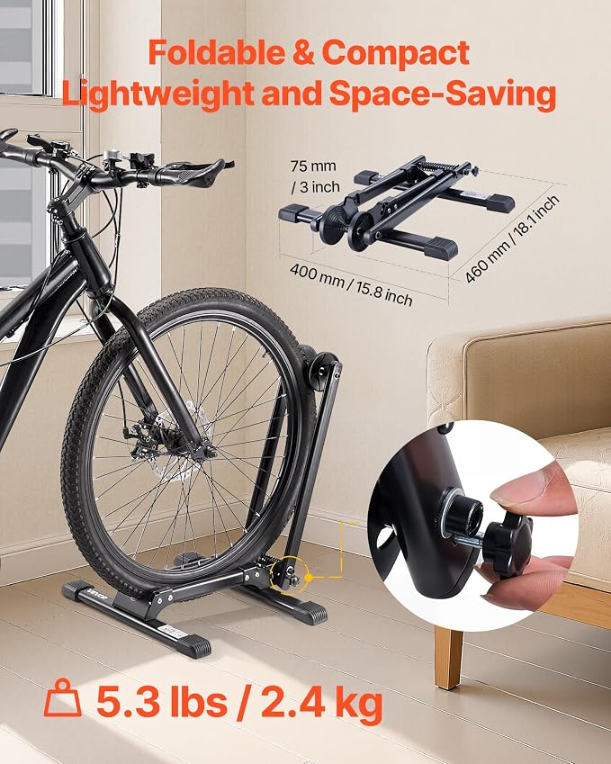 VEVOR Bike Rack, Fits 20 to 29 Inch Mountain & Road Bikes, Alloy Steel - Image 4