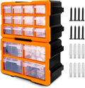 HORUSDY 16-Drawer Storage Cabinet, Wall Mountable Parts Organizer by HORUSDY