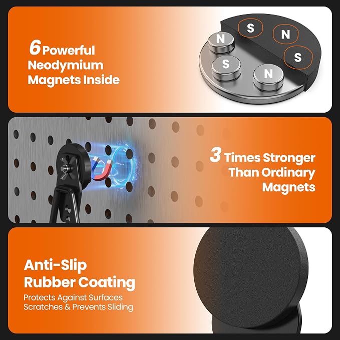 Large Magnetic Hooks Heavy Duty Extra Strong Magnetic Garage Hooks Big NdFeB - Image 3