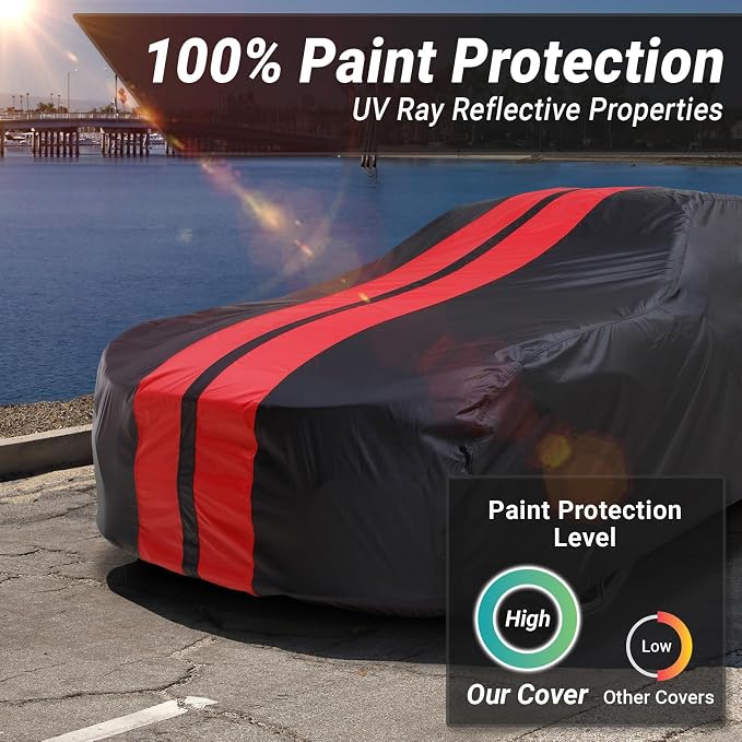 iCarCover Custom Car Cover for Chevy Vega Waterproof All Weather Rain Snow UV - Image 3