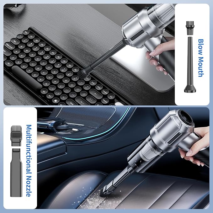 Car Vacuum, Portable & Foldable 21000PA & Air Duster, Cordless Handheld - Image 2