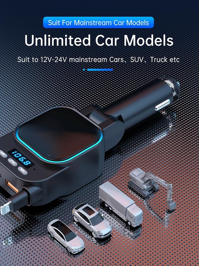 Retractable Car Charger 96W - Image 8