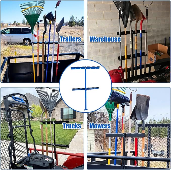 Vertical Hand Rack for Enclosed Landscaping Truck Trailer Garage or Shed Walls - Image 7