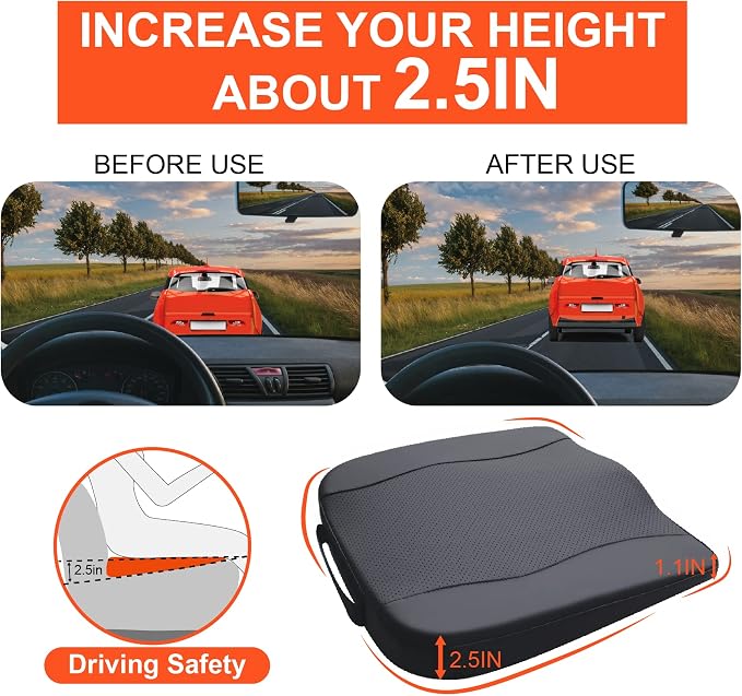 Car Seat Cushion, Comfort Memory Foam Car Cushions - Image 3