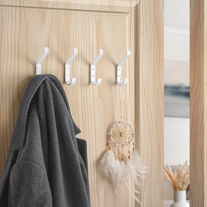 10-Pack Coat Hook for Hanging, Stainless Wall Hooks for Towel, Wall Mounted - Image 2