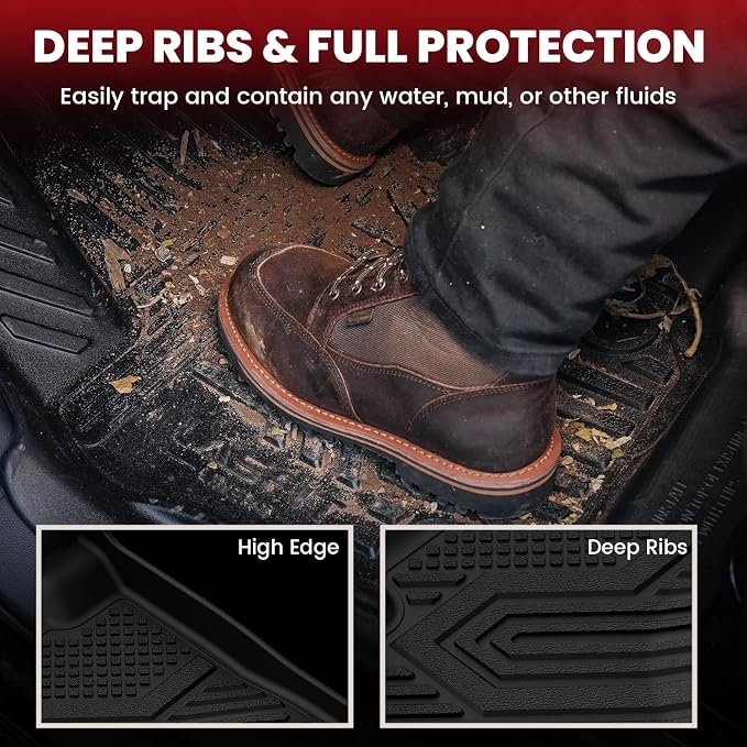LASFIT Floor Mats & Cargo Mats for Volkswagen Taos 2022-2025, All Weather TPE - Image 3