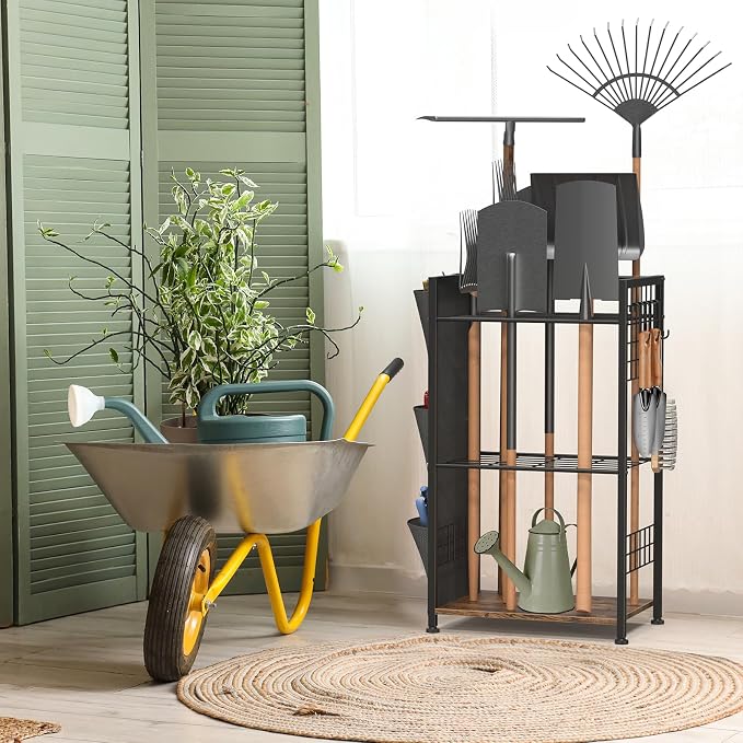 YBING Garden Tool Organizer, Yard Tool Stand - Image 3