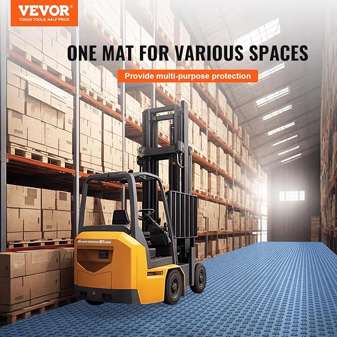 VEVOR Interlocking Garage Floor Covering Tiles, 25 Pack, Non-Slip Double-Sided - Image 2