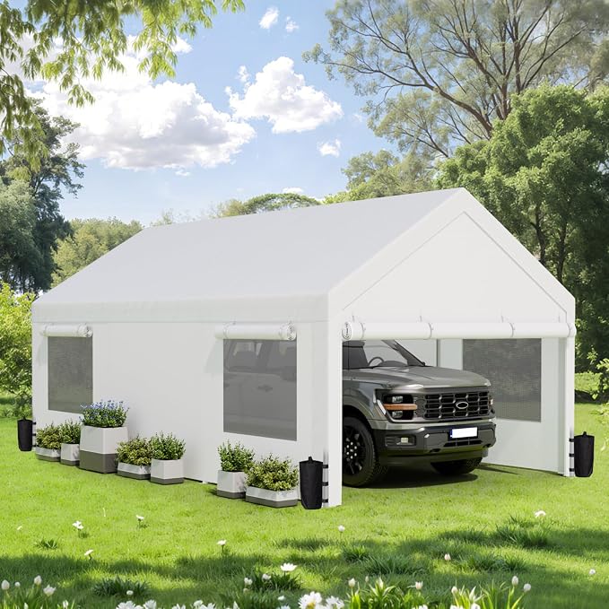 JAMFLY 12x20 ft Heavy Duty Carport by JAMFLY
