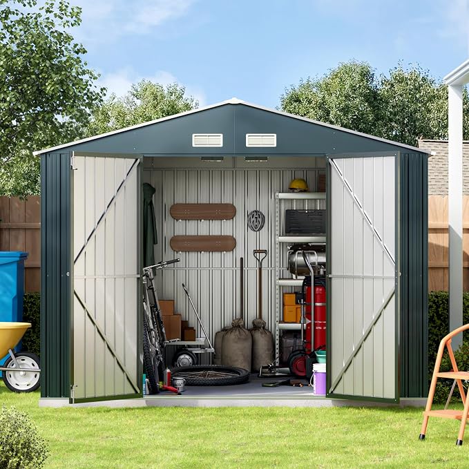10X10X7.5 FT Outdoor Steel Storage Shed - Image 5